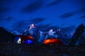 Pakistan Karakoram K2 trekking Mt Gasherbrum Sunset Royalty Free Stock Photo